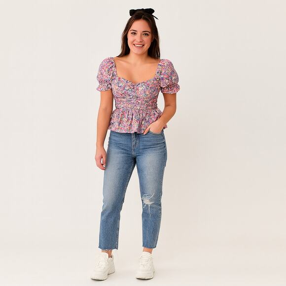 pistola Denim - Pistola Distressed Light Blue Wash Straight Leg Cropped Women's Jean Pants Sz 26